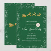 Kerstkerstkerstman en rendier kaart (Voorkant / Achterkant)