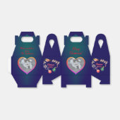 Kerstkerstkerstman en rendierfoto's Lijst voor ker Bedankdoosjes (Uitgevouwen)