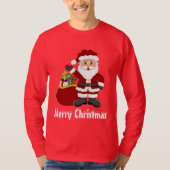 Kerstkerstkerstman en zijn tas mannen t-shirt (Voorkant)
