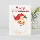 kerstkerstkerstman feestdagenkaart (Staand voorkant)