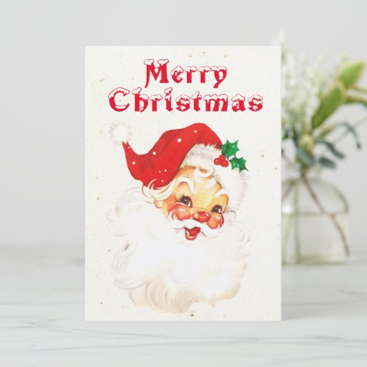  kerstkerstkerstman feestdagenkaart (Staand voorkant)