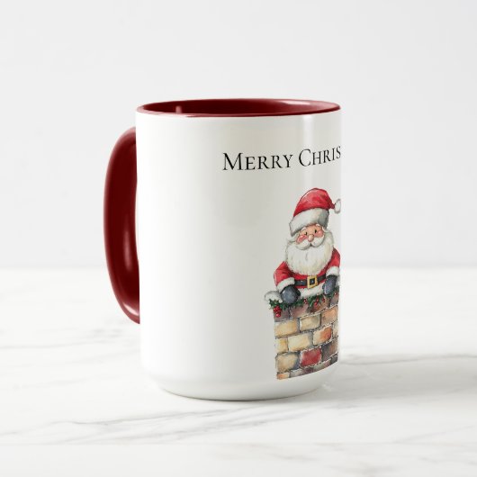 KerstkerstKerstman in Chimney Mok (Voorkant links)