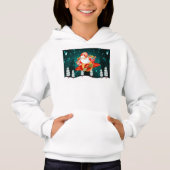 Kerstkerstkerstman in een vliegtuig met Cadeau (Voorkant)