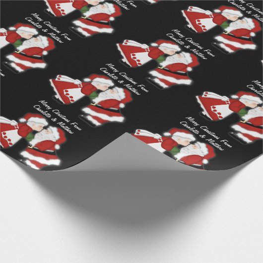 Kerstkerstkerstman kerstman  cadeaupapier (Hoek)