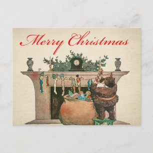  kerstkerstkerstman met cadeautjes briefkaart