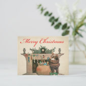  kerstkerstkerstman met cadeautjes briefkaart (Staand voorkant)