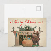 kerstkerstkerstman met cadeautjes briefkaart (Voorkant / Achterkant)