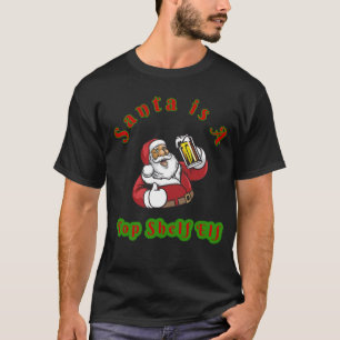 Kerstkerstkerstman met kerstmis "Top Shelf Elf San T-shirt