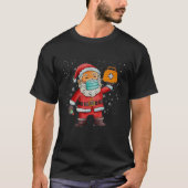 Kerstkerstkerstman met stethoscoop en spuit t-shirt (Voorkant)