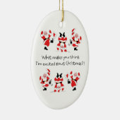  kerstkerstkerstman met veel plezier keramisch ornament (Rechts)