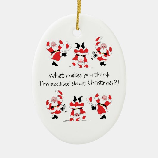  kerstkerstkerstman met veel plezier keramisch ornament (Voorkant)