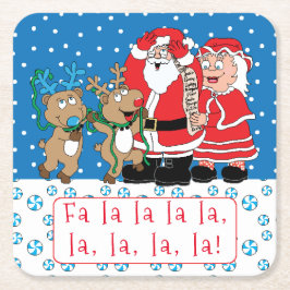 Kerstkerstkerstman, Mrs Claus Kartonnen Onderzetters