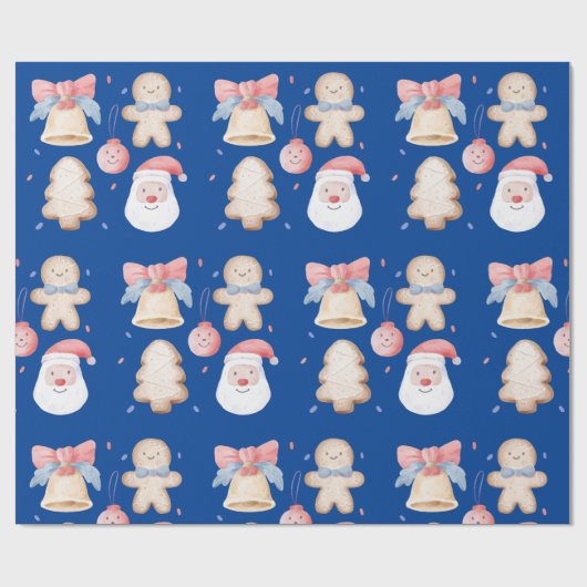 Kerstkerstkerstman, ontbijtkoek, ontbijtkoek en be cadeaupapier (Vlak)