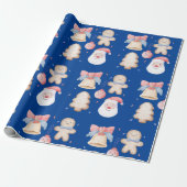 Kerstkerstkerstman, ontbijtkoek, ontbijtkoek en be cadeaupapier (Uitgerold)