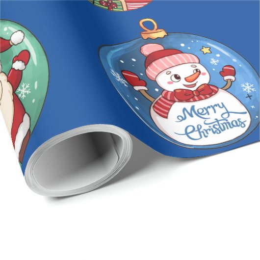 Kerstkerstkerstman, Snowman, renrendierster Cadeaupapier (Rol Hoek)