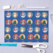 Kerstkerstkerstman, Snowman, renrendierster Tissuepapier (Craft)