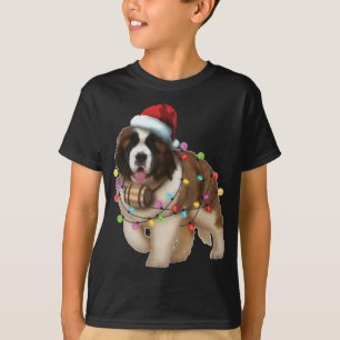 Kerstkerstkerstman, St. Bernard, Saint-mas, hond T-shirt