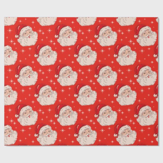 Kerstkerstkerstman uit de middelbare eeuw cadeaupapier (Vlak)