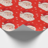 Kerstkerstkerstman uit de middelbare eeuw cadeaupapier (Hoek)