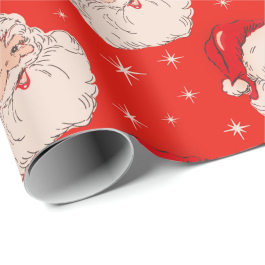 Kerstkerstkerstman uit de middelbare eeuw cadeaupapier (Rol Hoek)