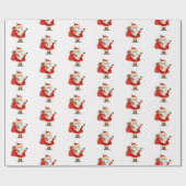 Kerstkerstkerstmanbril met masker cadeaupapier (Vlak)