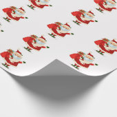 Kerstkerstkerstmanbril met masker cadeaupapier (Hoek)