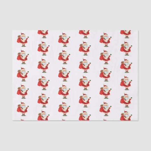 Kerstkerstkerstmanbril met masker tissuepapier (Voorkant)