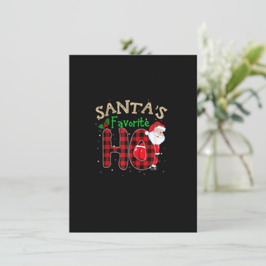 Kerstkerstkerstman's favoriete Ho Xmas Pajama Funn Kaart (Staand voorkant)