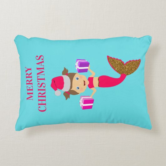 Kerstkerstkerstmeisje kerstkerstman kerstman kerst accent kussen (Voorkant)