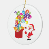kerstkerstkerstmis en cadeaudoos, aangepast voor k keramisch ornament (Links)