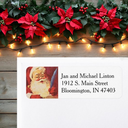 Kerstkerstkerstmis — Geef het retouradres aan Etiket