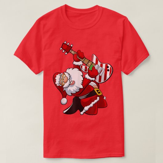Kerstkerstkerstmis met kerstcadeautjes voor gitaar t-shirt (Design voorkant)