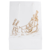 Kerstkerstkerstmis met rendierlijk gemiddeld cadea medium cadeauzakje (Achterkant)
