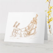 Kerstkerstkerstmis - rendierziekte kaart (Gele Bloem)