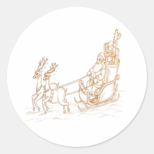Kerstkerstkerstmis - rendierziekte ronde sticker (Voorkant)