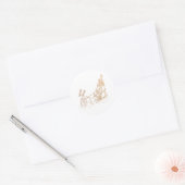 Kerstkerstkerstmis - rendierziekte ronde sticker (Envelop)