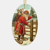 kerstkerstkerstmis voor sierdoeleinden keramisch ornament (Links)