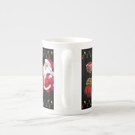 KerstkerstkerstMok, , prettige kerstkerstkerstkers Porselein Kop (Achterkant)