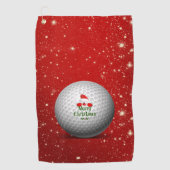 Kerstkerstkerstontwerp Golfhanddoek (Voorkant)