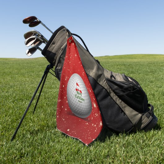 Kerstkerstkerstontwerp Golfhanddoek (Groen)