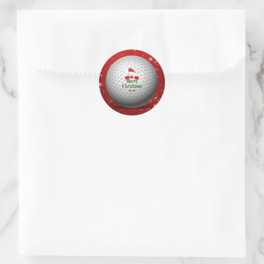 Kerstkerstkerstontwerp Ronde Sticker (Tas)
