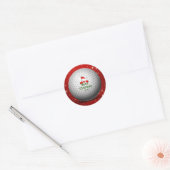 Kerstkerstkerstontwerp Ronde Sticker (Envelop)