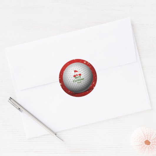 Kerstkerstkerstontwerp Ronde Sticker (Envelop)