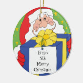KerstkerstkerstOrnament "Santa Cadeaus" Keramisch Ornament (Links)