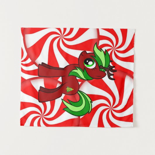 KerstkerstkerstPony Wandkleed (Voorkant (horizontaal))