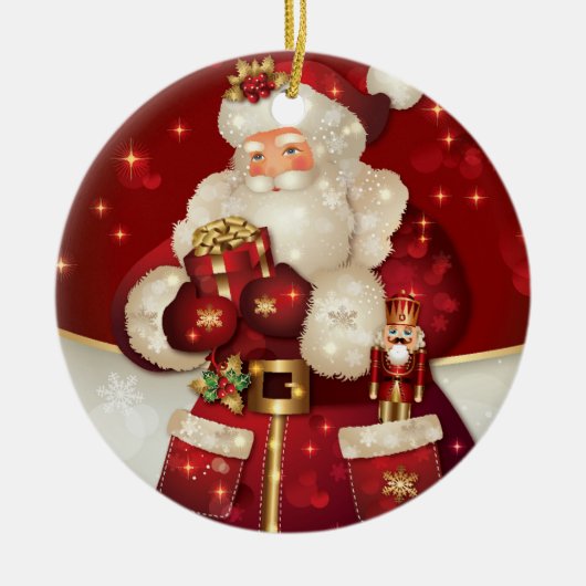 Kerstkerstkerstsieraad Keramisch Ornament (Voorkant)