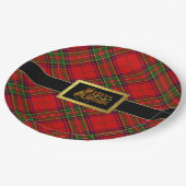 kerstkerstkersttandel met kersttandel papieren bordje (Gekanteld)