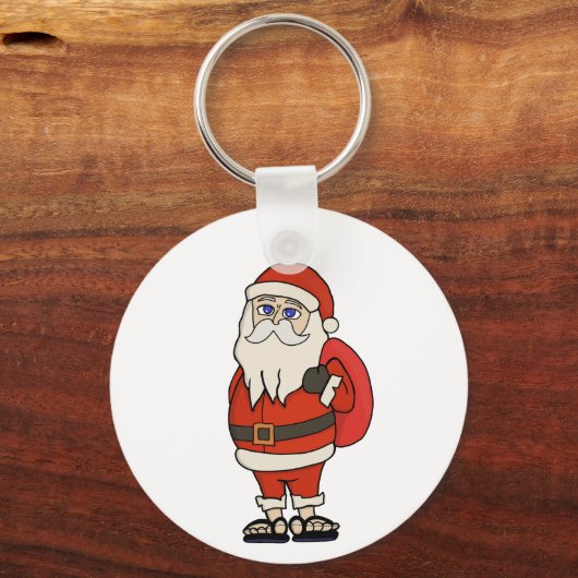 KerstkerstkerstTeenslippers Sleutelhanger (Voorkant)