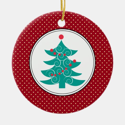 Kerstkerstkerstversieringen Keramisch Ornament (Voorkant)