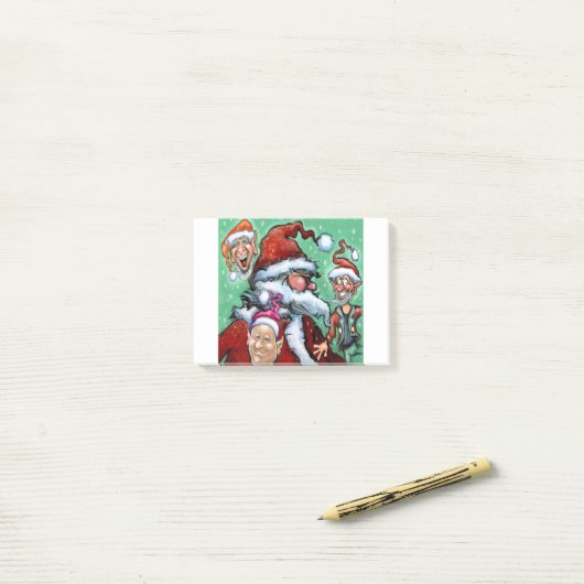 Kerstkerstkleppen Post-it® Notes (Op bureau)
